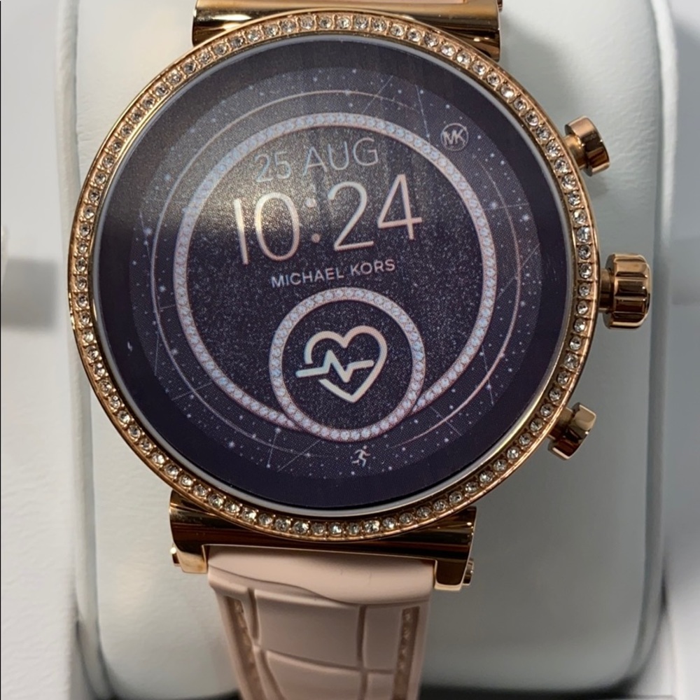 Michael Kors rose gold smart watch